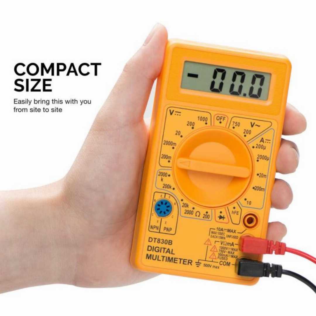 Digital,Multimeter,,Handheld,Digital,Multimeter,LCD,Backlight,Portable,AC/DC,Ammeter,Voltmeter,Ohm,Voltage,Tester,Meter,Multimeter,with,Wire
