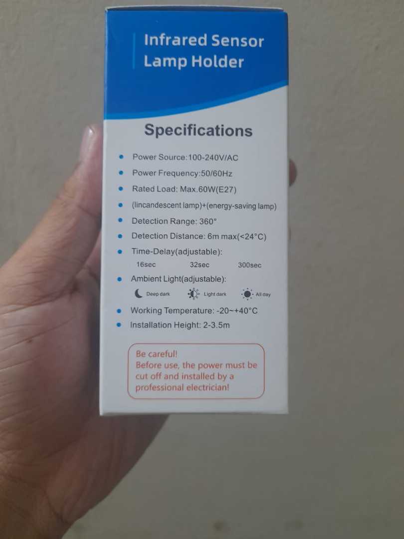 B22,to,E27,Plug,360,Degree,PIR,Motion,Sensor,Motion,Detection,Sensor,Light,Bulb,Socket,Base,Holder