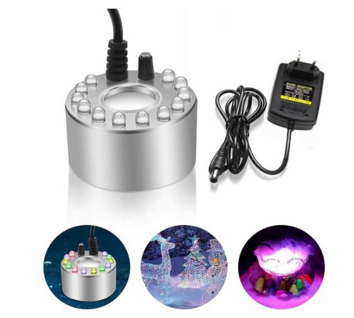 Ultrasonic,Humidifiersr,Mist,Maker,Fogger,SS,Body,12,LED,Water,Fountain,Pond,Air,Humidifier,For,Egg,Incubator,G
