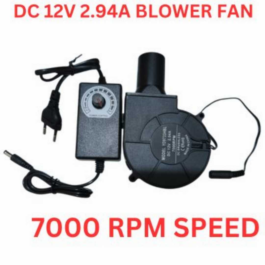 12V,2.94A,High-Speed,Brushless,DC,Blower,Fan,with,Variable,Speed,Controller,Adapter