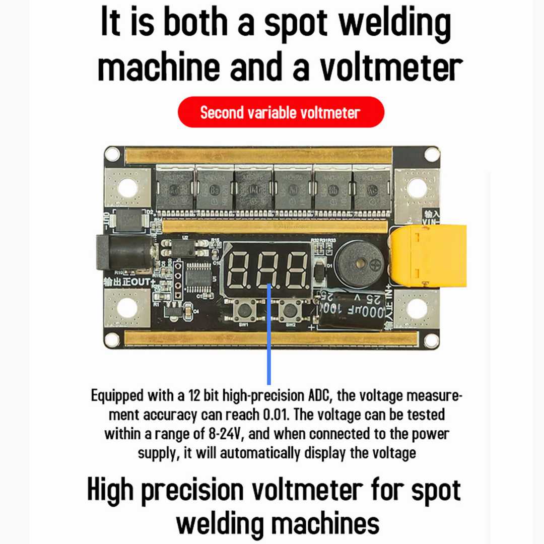 GX591,Lithium,Battery,Spot,Welder,99,Gears,Adjustable,12V,Mainboard,Welder,with,Automatically,Trigger,Welding,for,18650,Battery