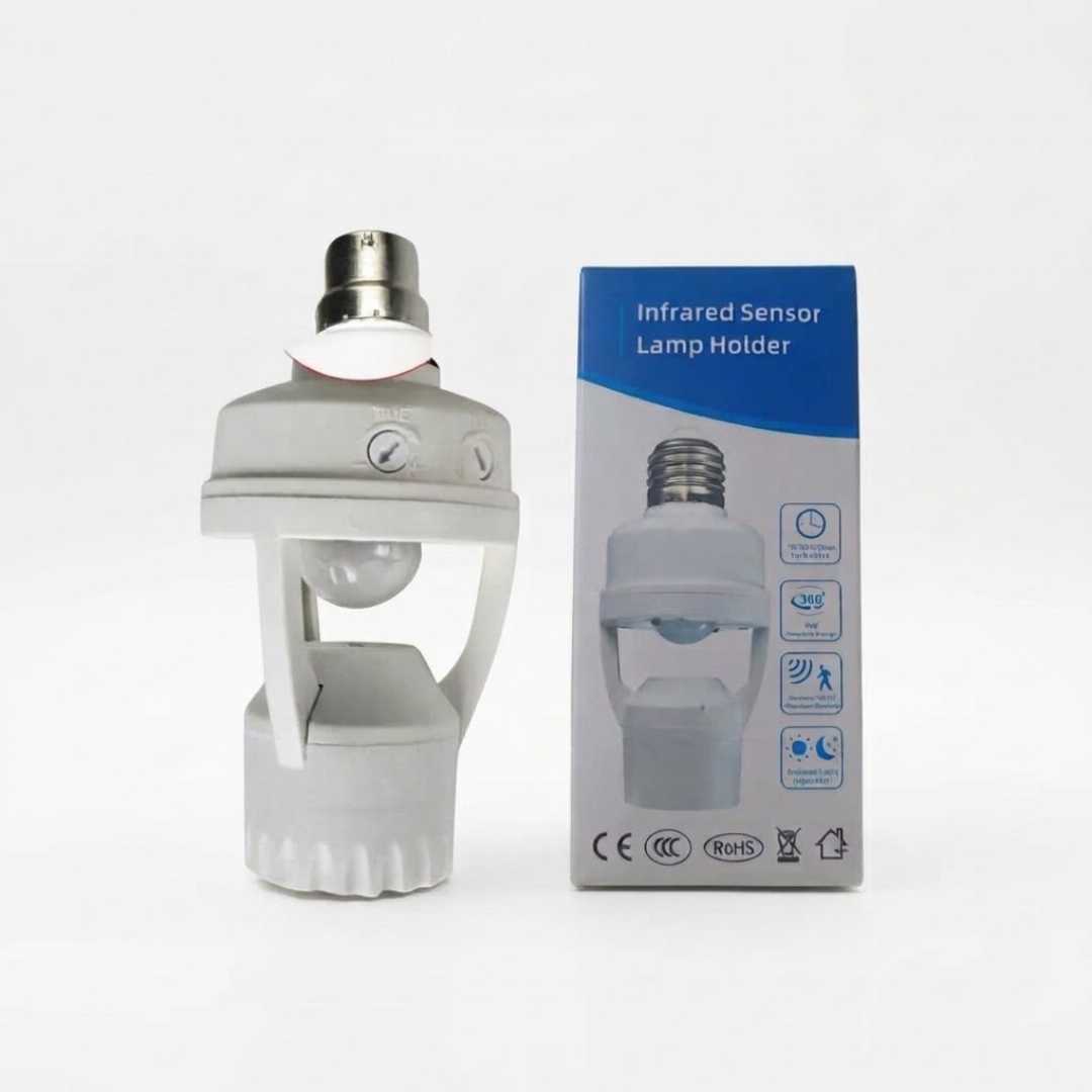B22,to,E27,Plug,360,Degree,PIR,Motion,Sensor,Motion,Detection,Sensor,Light,Bulb,Socket,Base,Holder